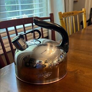 Vintage Revere ware  Reverse Copper Bottom Tea Kettle.